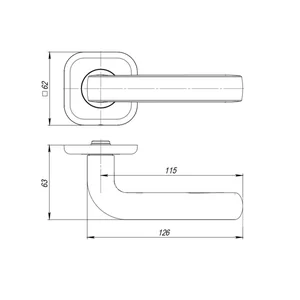 Ручка раздельная K.TRD62.TOROID.LITE BL-24 черный