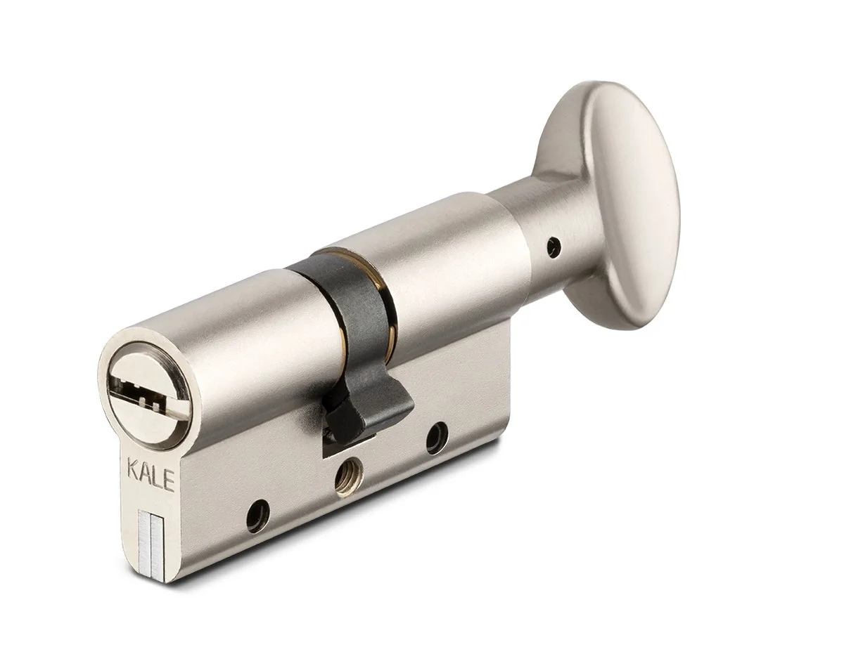 164 DB Цилиндровый механизм с вертушкой 164 DBM-E/80 (35+10+35) mm никель 5 кл.