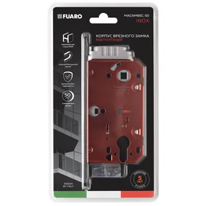 Корпус врезного замка MAGNM85C-50/BL INOX CP-8 хром (блистер)