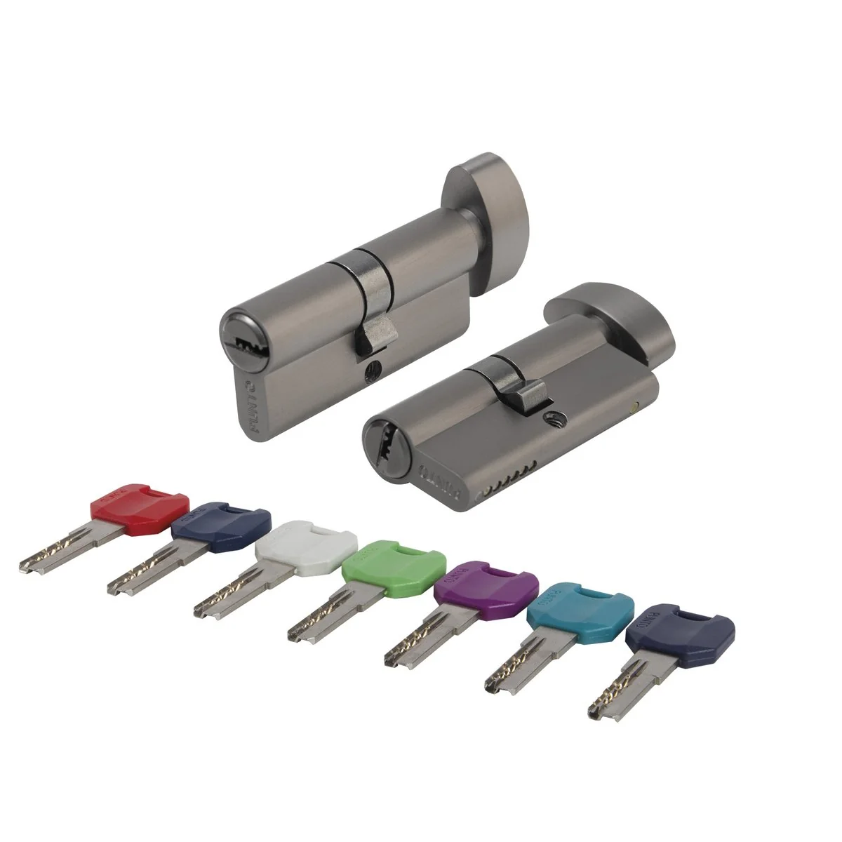 MaxPro Цилиндровый механизм MaxPro7002Knob60mm(25+10+25) GR графит 7key с вертушкой